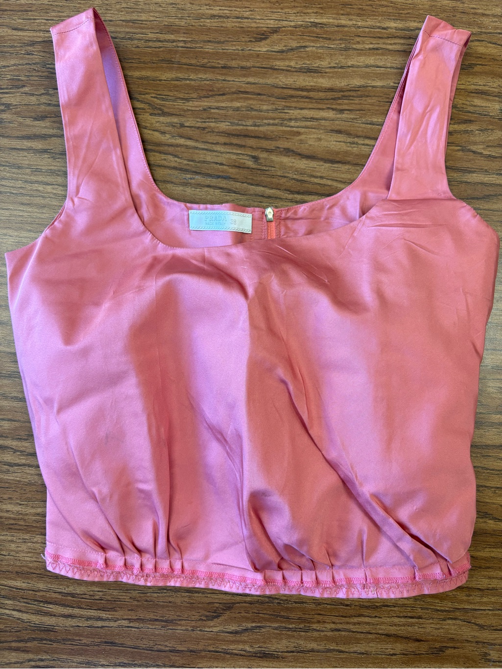 Prada Pink Sleeveless Crop Top